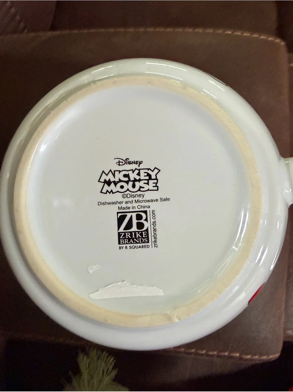 Disney White Mickey & Minnie Ceramic Mixing Bowl with Red Accents